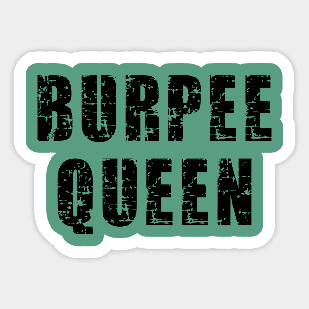 Burpee Queen Sticker by Ensjodesigns